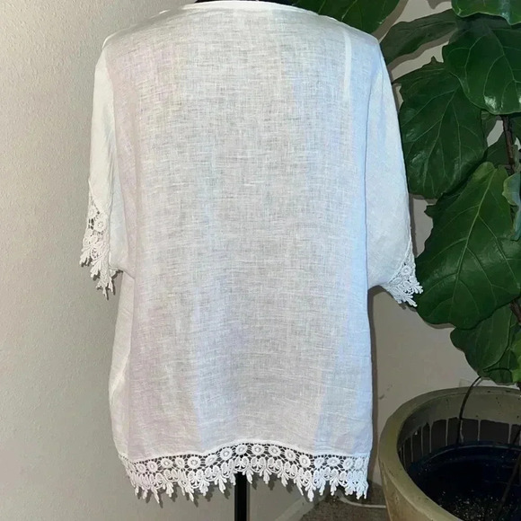 Bellambra Women’s Made in Italy 100% White 100% Linen Kimono Cover Up One Size - Picture 16 of 16